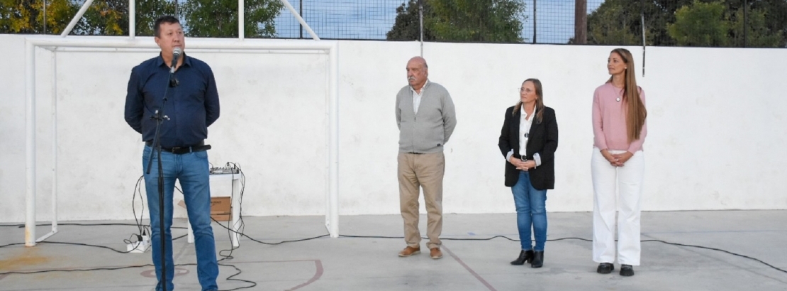 Villa Mantero cuenta con un playón multideportivo producto del trabajo conjunto entre Nación, provincia y municipio