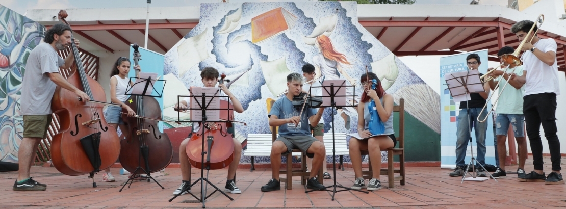 Orquestas infanto juveniles participaron del cierre de los ensayos de verano en la Biblioteca Provincial