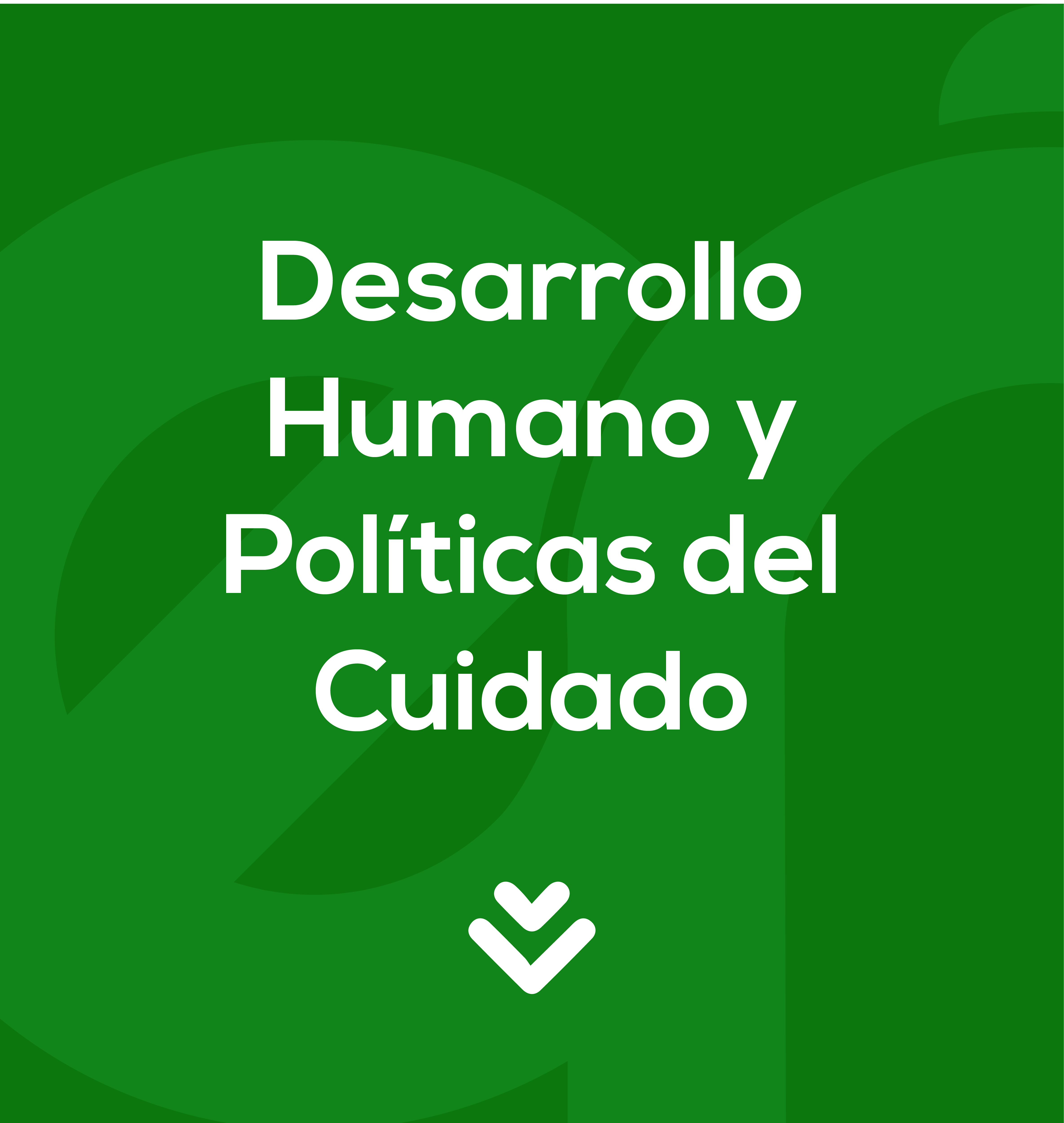 DESARROLLO HUMANO Y POLITICAS DEL CUIDADO
