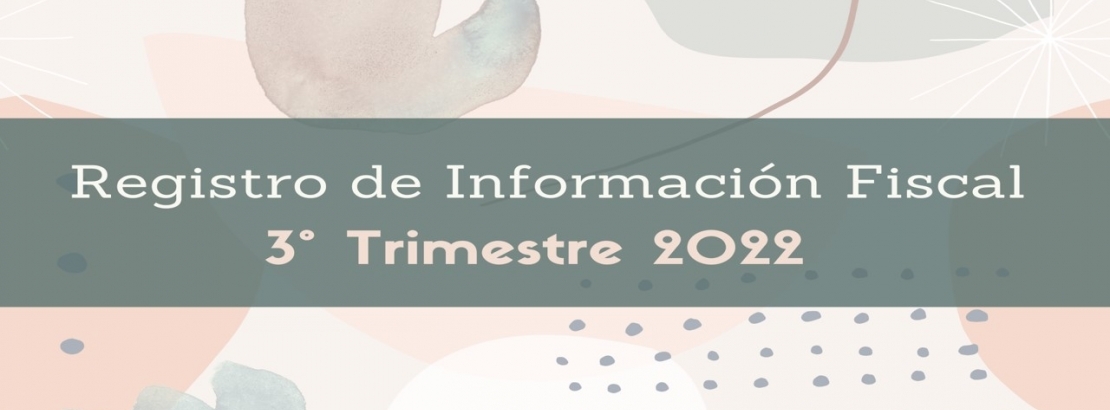 Registro de la Información Fiscal  Municipios y Comunas - 3° Trimestre 2022