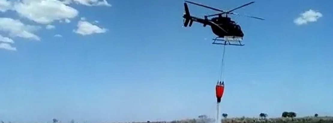 Pilotos de helicópteros de la Policía de Entre Ríos se formaron en manejo de helibalde para combatir incendios