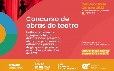 Soy de Entre Ríos: Ya está abierta la convocatoria para el concurso de obras de teatro y gira provincial
