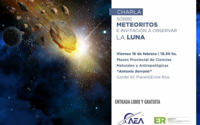 El viernes habrá una charla sobre meteoritos y el público podrá observar la luna con un telescopio