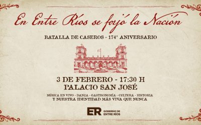 La Batalla de Caseros se conmemorará con música, historia y cultura en el Palacio San José