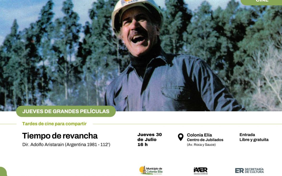 Comienza Jueves de Grandes Películas, un ciclo que acercará el cine a las comunidades entrerrianas