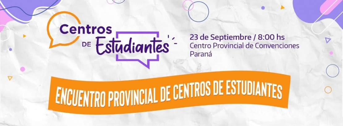 La provincia convoca a Centros de Estudiantes Secundarios a participar en un encuentro en Paraná
