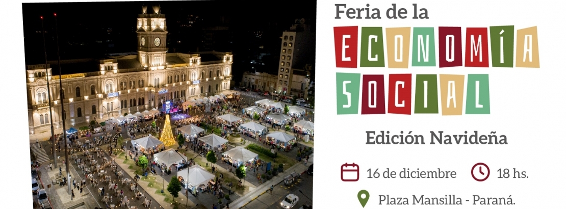 Imagen de El 16 de diciembre se realizará la Feria de Economía Social edición Navidad, en plaza Mansilla