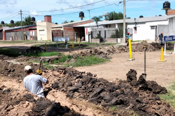 Comenzaron los trabajos de ampliación de la red de gas natural en Urdinarrain