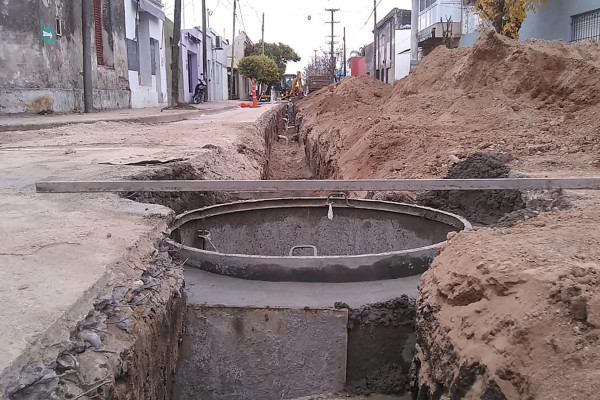 La obra del colector Quirós de Gualeguay se encuentra al 70 por ciento de ejecución