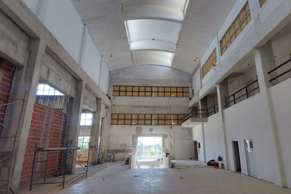 La sala de teatro, donde se concentra hoy la obra en la antigua Central Caseros