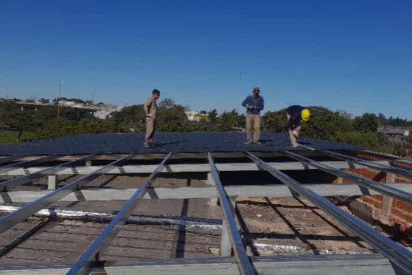 Continúa la ejecución de la obra en la escuela Carlos Pellegrini de Federación