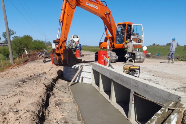 Finalizó la construcción de un sistema de desagües pluviales en Santa Anita