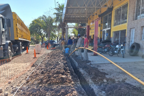 La obra de ampliación de la red de gas natural en Nogoyá alcanza el 70 por ciento de ejecución