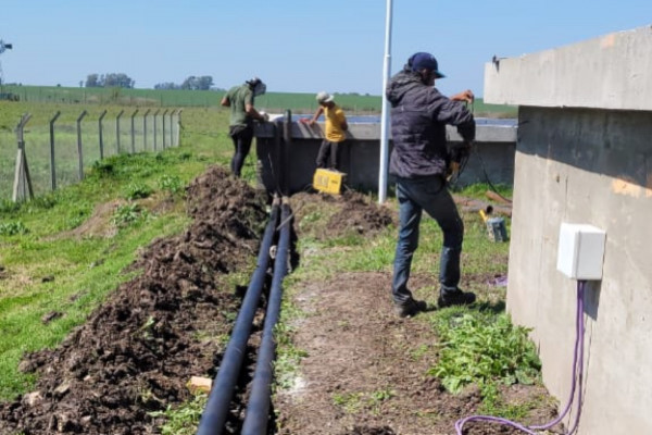 La planta de tratamiento de líquidos cloacales Colonia El Potrero se encuentra en su tramo final de ejecución