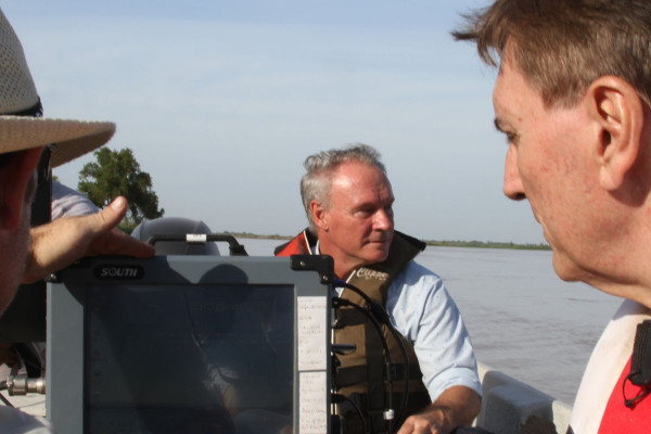 Comenzaron los trabajos de estudio para el calado del puerto de Diamante