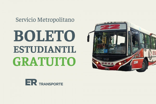 La provincia garantiza el boleto escolar gratuito en el transporte metropolitano