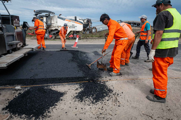 La rehabilitación de la ruta entre Tala y Uruguay presenta un 16 por ciento de avance