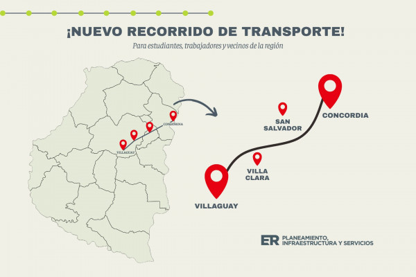 El servicio de transporte que conecta Concordia con Salvador se extenderá hasta Villaguay