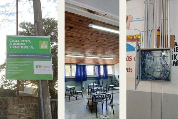 Se ejecutan mejoras edilicias del Complejo Educativo Francisco Ramírez en el departamento Diamante