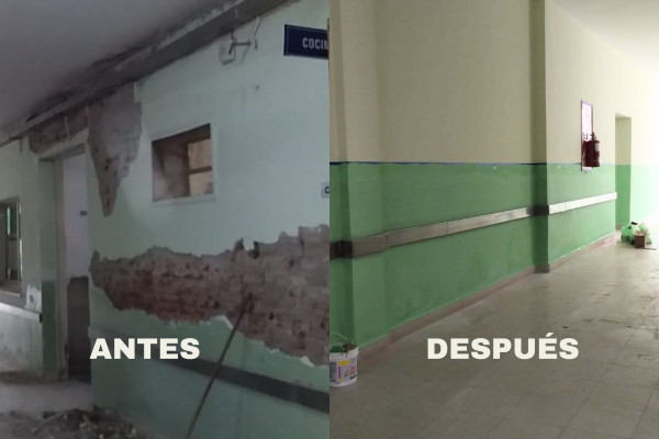 El Hospital San Roque de Rosario del Tala ya cuenta con el nuevo techo y avanza la obra integral de mejoras
