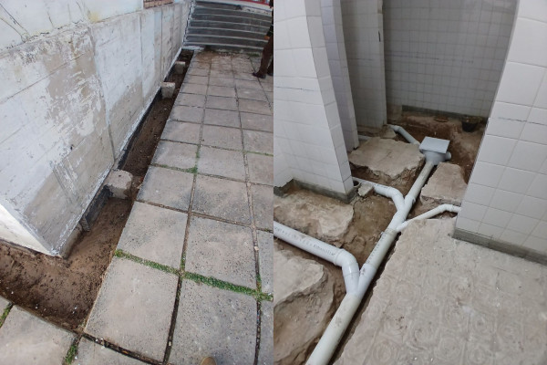 En Diamante avanzan obras de emergencia en establecimiento educativo con inversión provincial