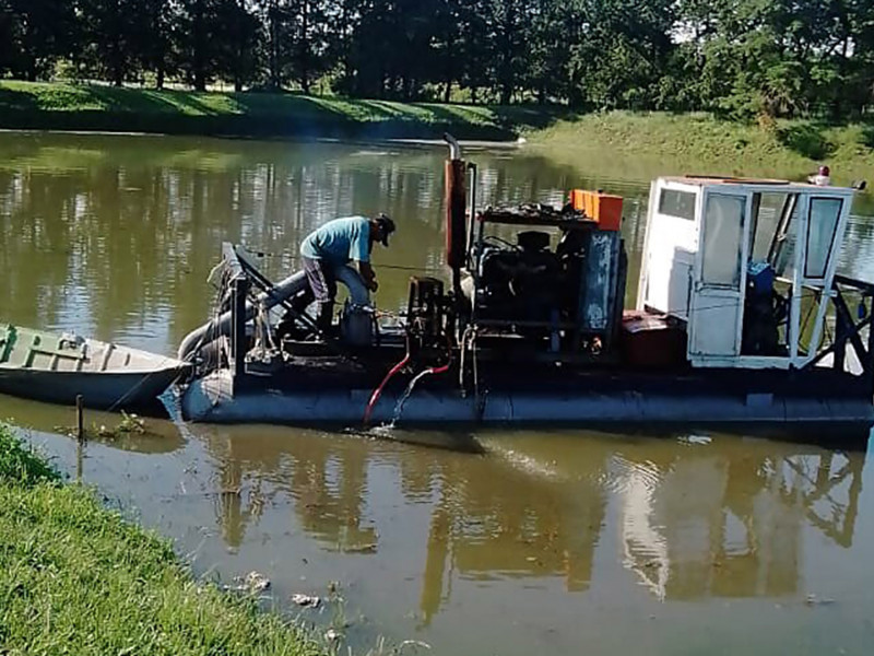 Trabajos de limpieza en lagunas de Herrera y Urdinarrain | MPeI