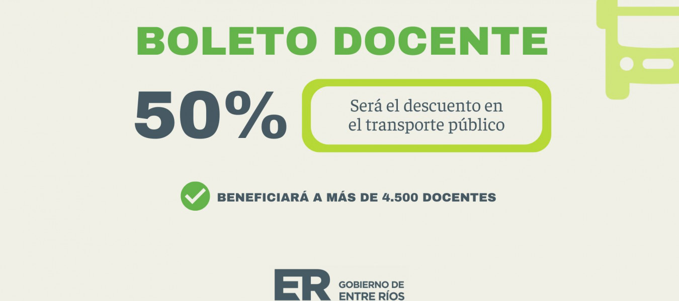 La provincia habilita el trámite del boleto docente con descuento del 50 % en el transporte público