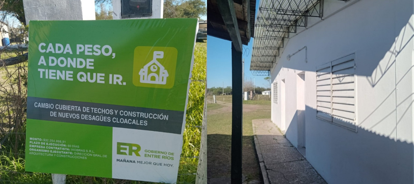 Concluyeron trabajos edilicios y de saneamiento en escuela rural de Villaguay