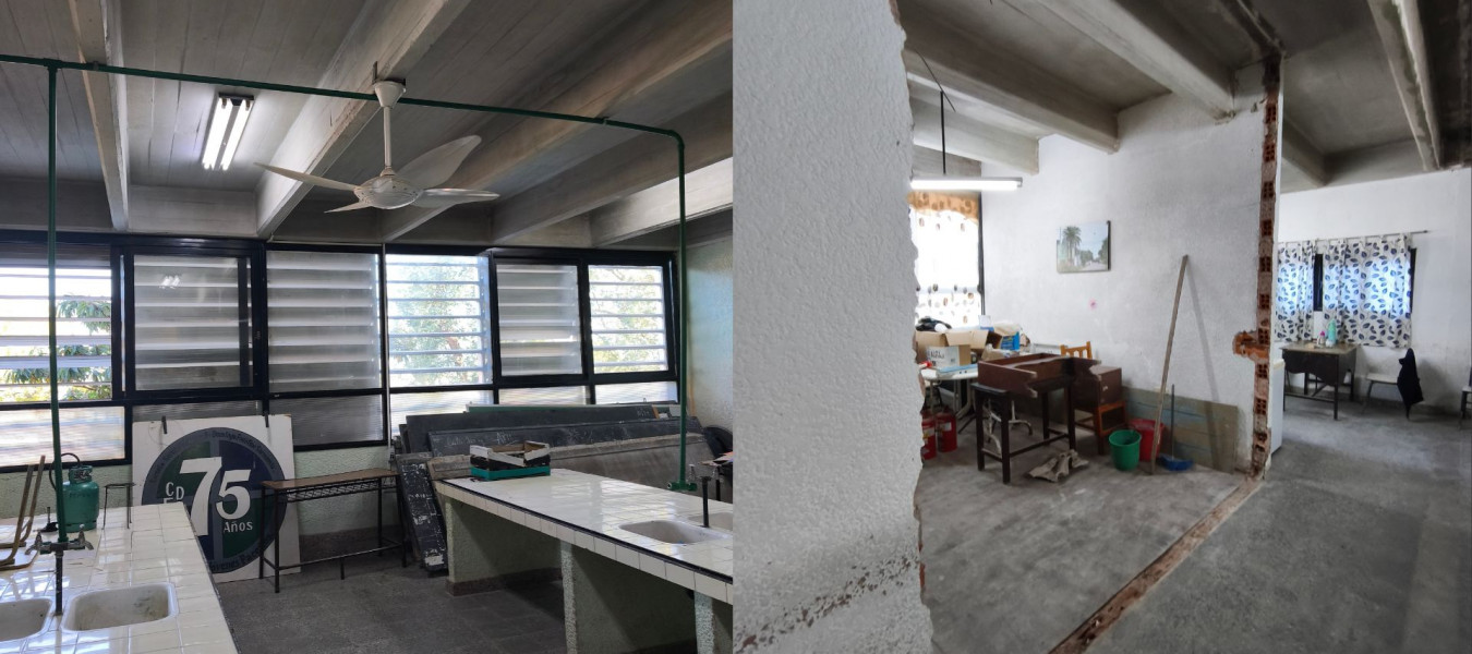 Avanza una obra para mejorar el suministro de agua y el sector de cocina en escuela de La Paz