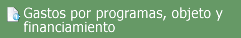 GASTOS POR PROGRAMAS, OBJETO Y FINANCIAMIENTO
