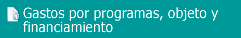 GASTOS POR PROGRAMAS, OBJETO Y FINANCIAMIENTO