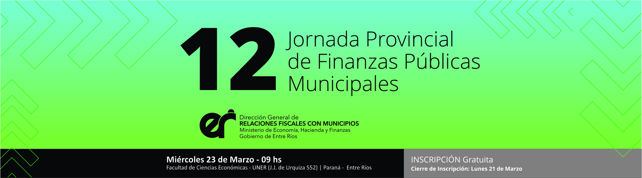 12 JORNADA PROVINCIAL DE FINANZAS PBLICAS MUNICIPALES